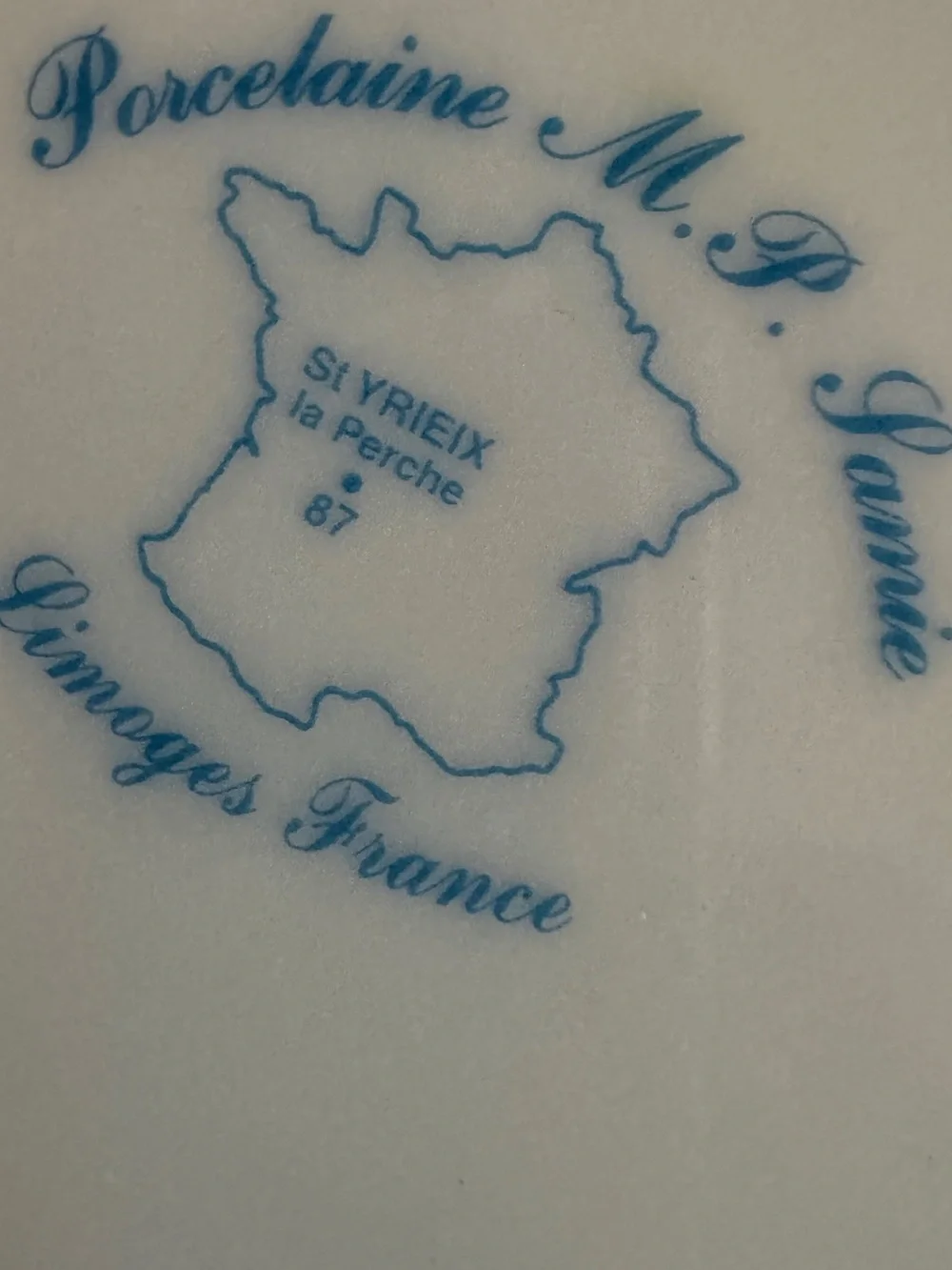 Vintage French Limoges Porcelain Souvenir Plate Saint-Yrieix-la-Perche France 🇫🇷